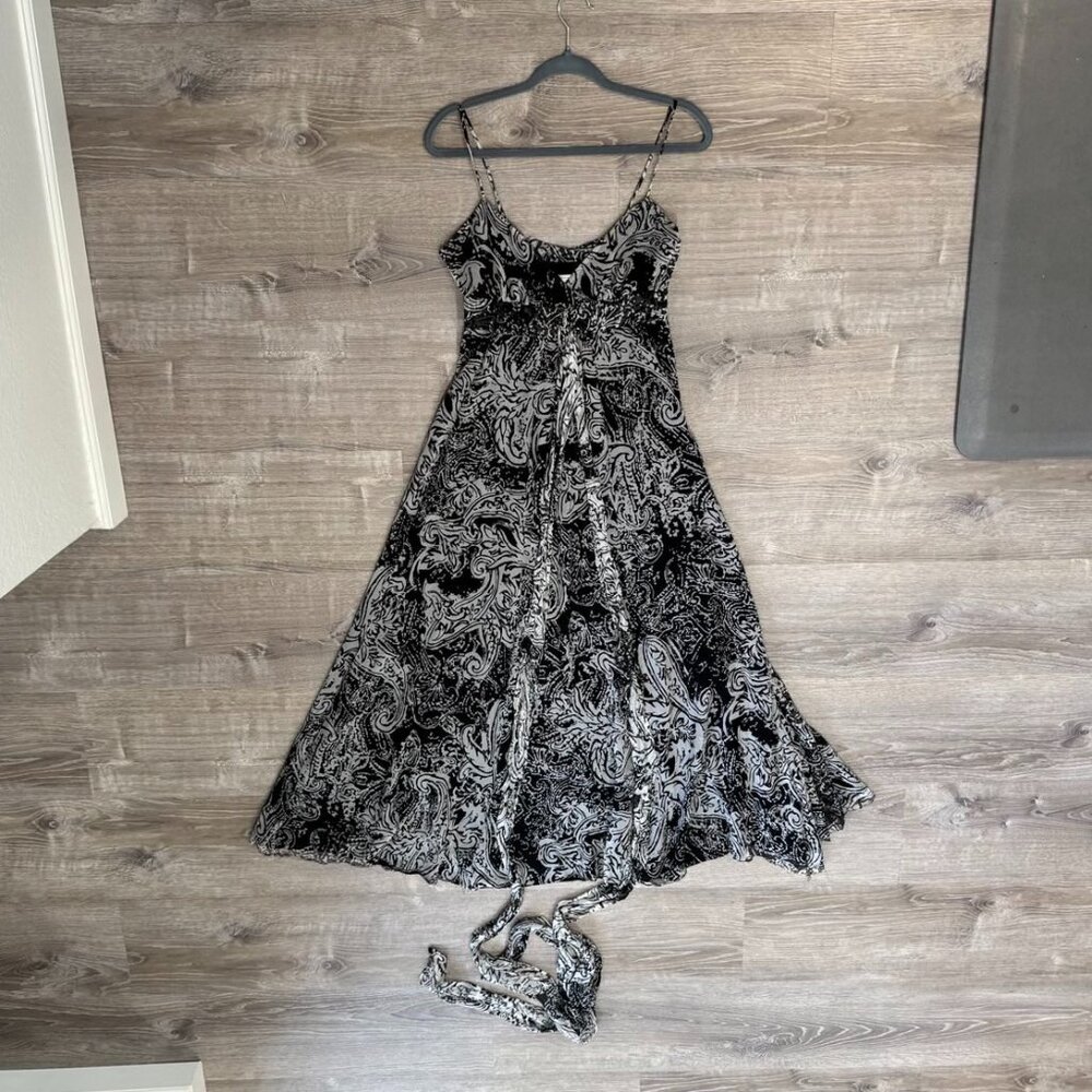 100% Silk Zara Woman Dress - Strappy Maxi Evening Dress - Size M